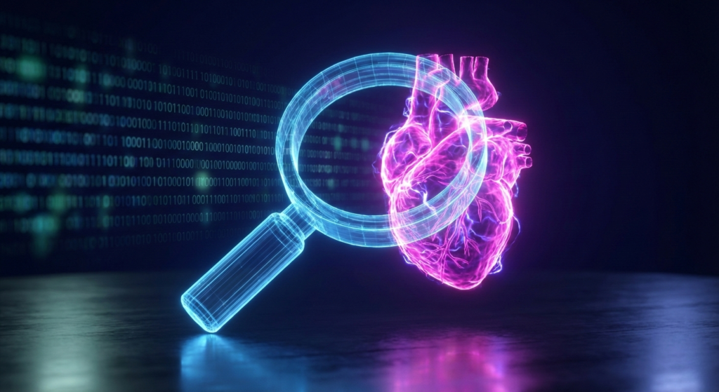 Magnifying glass with heart from is seo dead to sxo birth